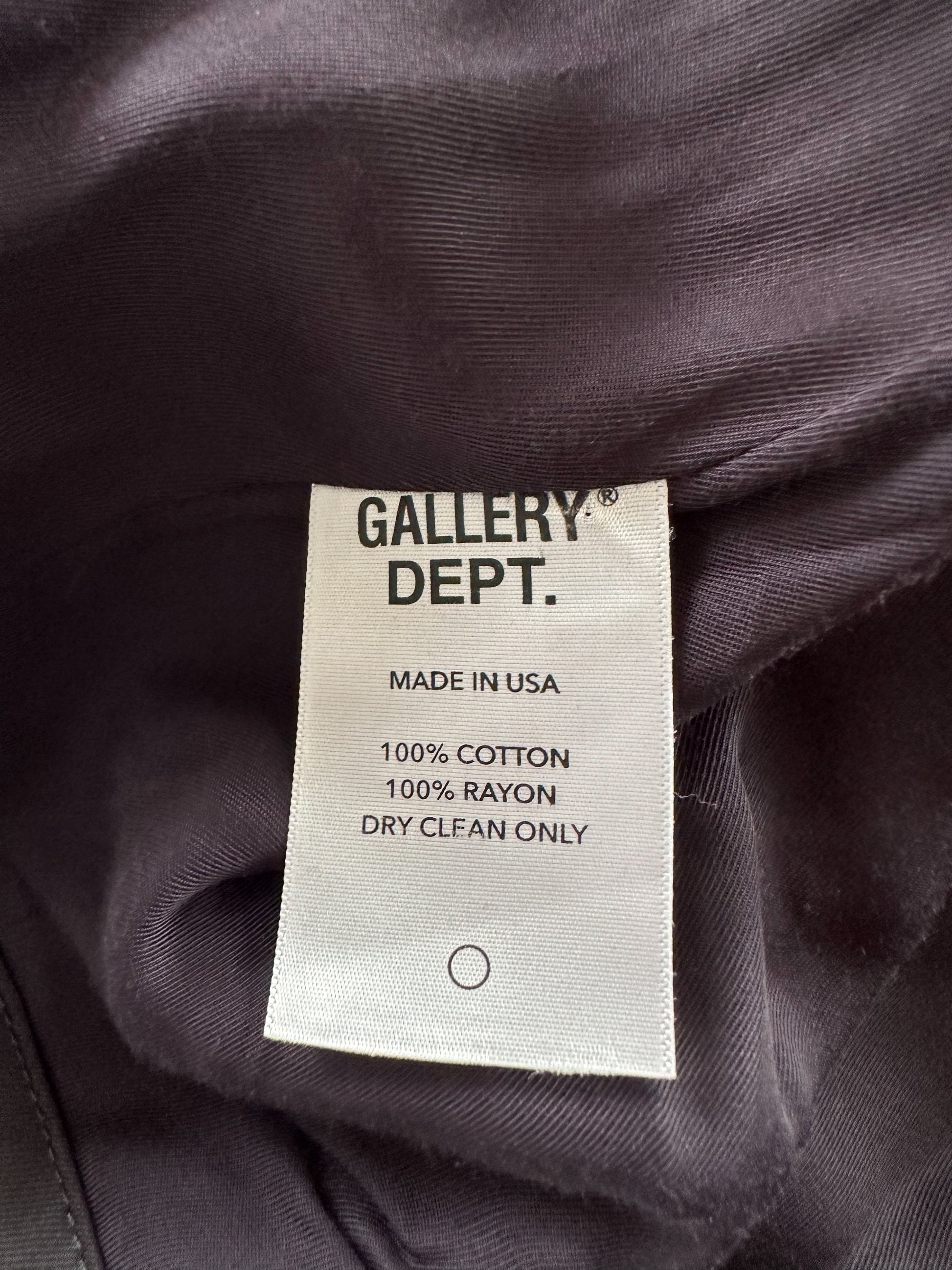 100% Rayon, Dry Clean Only, Made in USA)