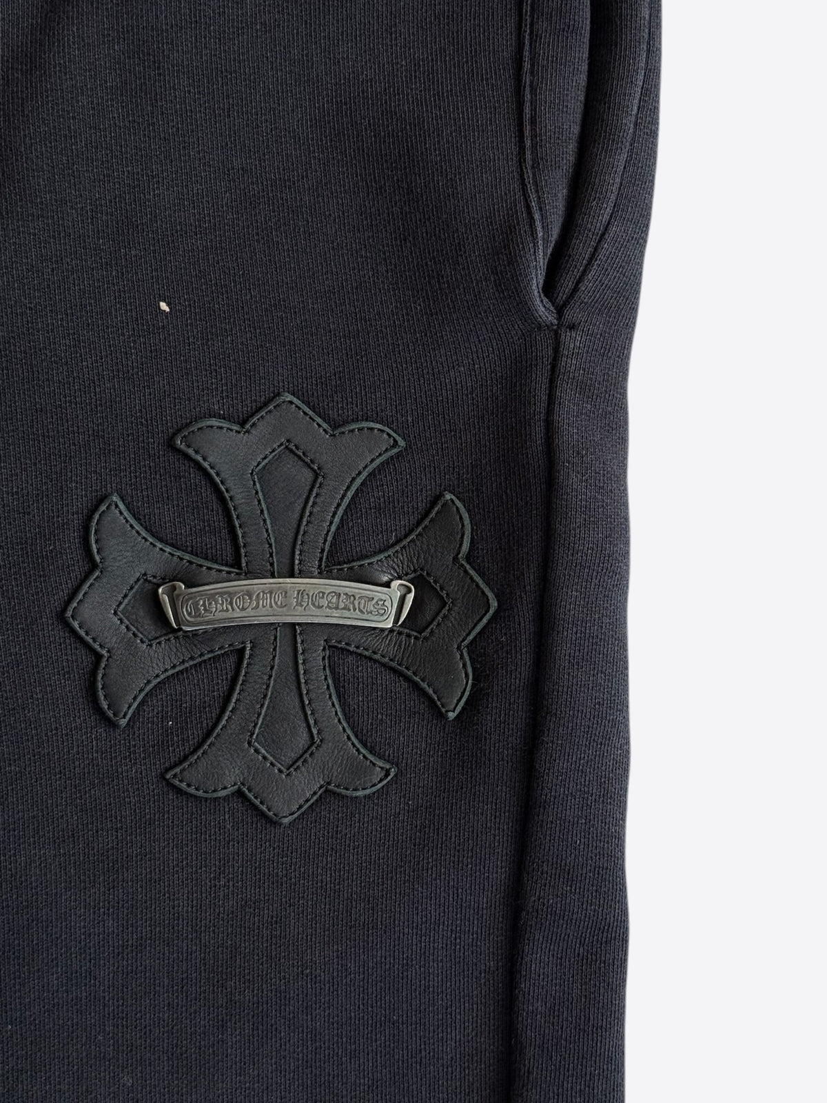 Chrome Hearts Black Plus Cross Patch Sweatpants