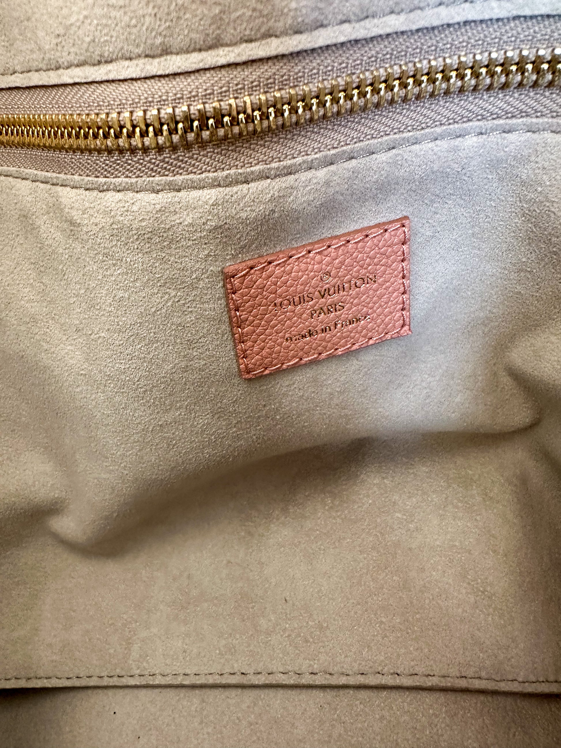Louis Vuitton Pink & White Monogram Empreinte Neverfull MM – Savonches