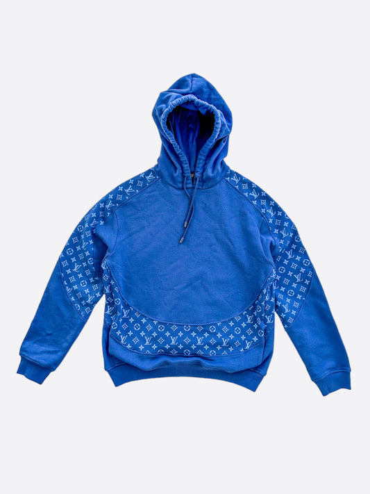 Louis Vuitton Blue Circle Cut Monogram Hoodie