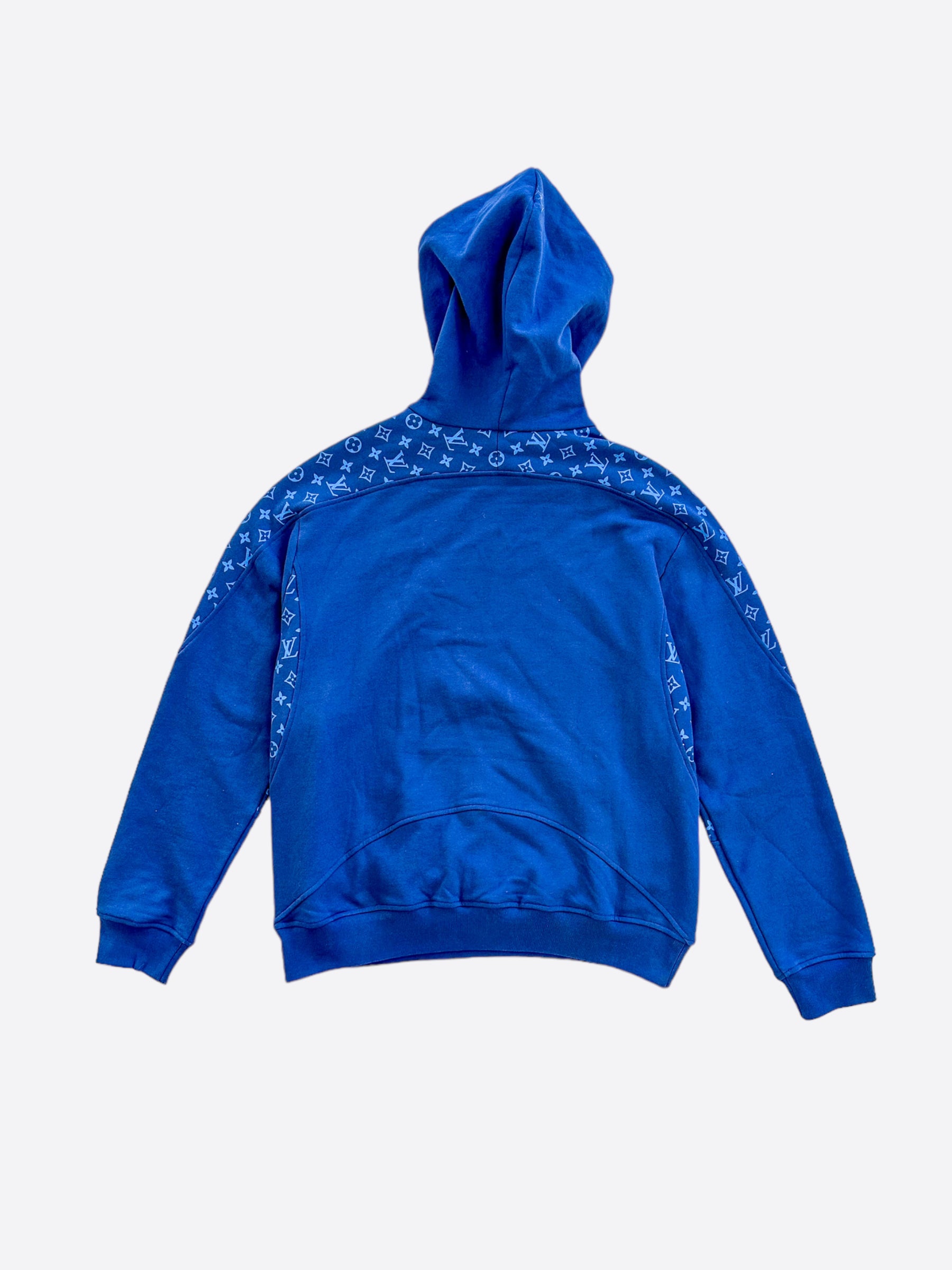 Louis Vuitton Blue Circle Cut Monogram Hoodie Savonches