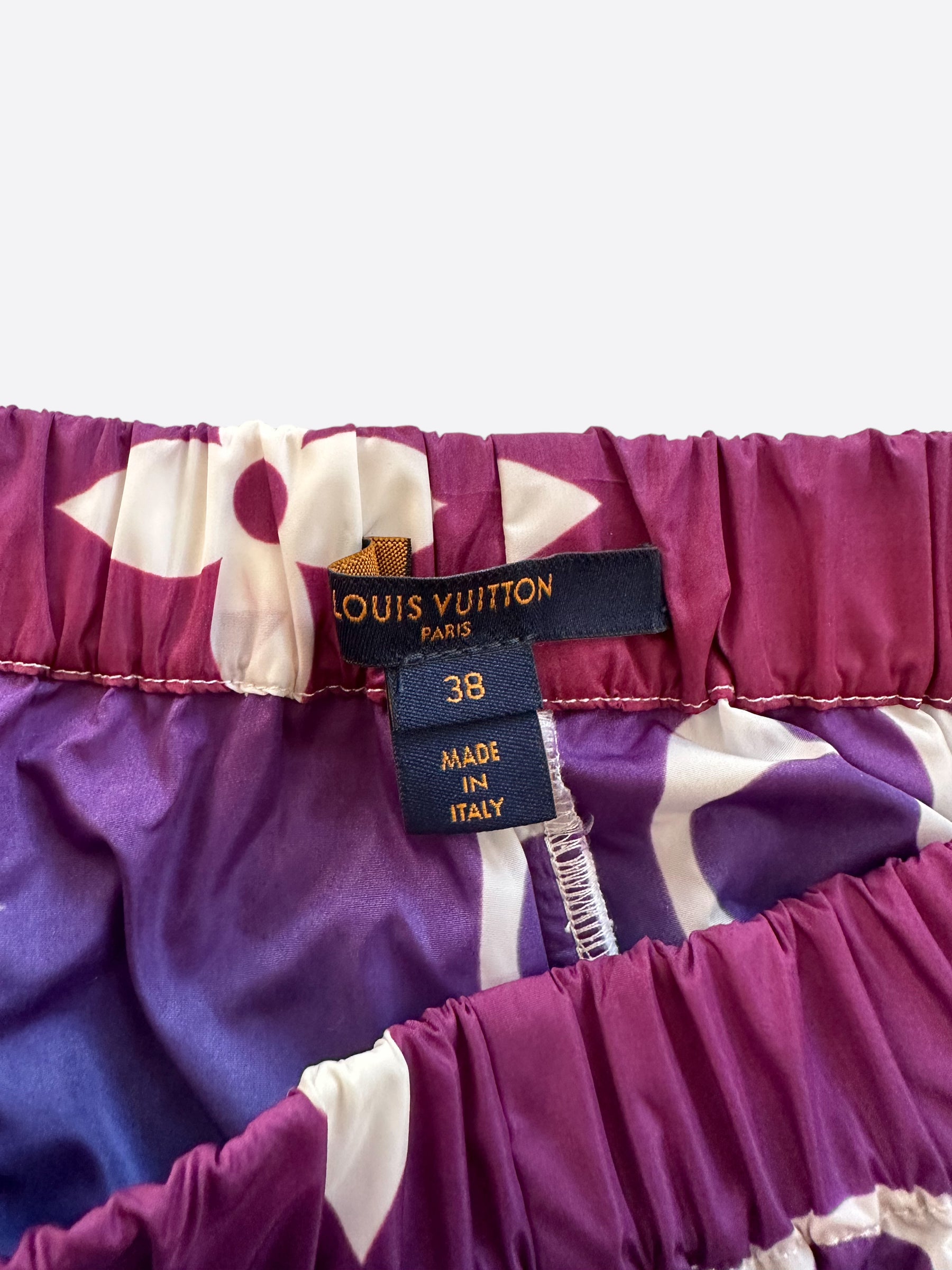 Purple-Brand Swim Shorts - Blue Monogram - P504 – Dabbous