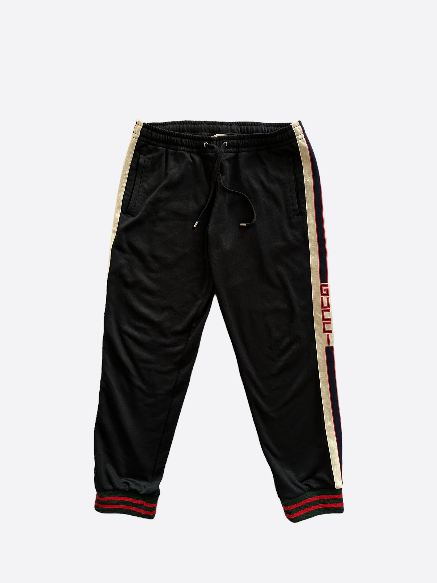 Gucci Black Logo Striped Trackpants