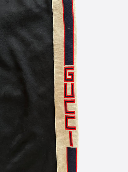 Gucci Black Logo Striped Trackpants