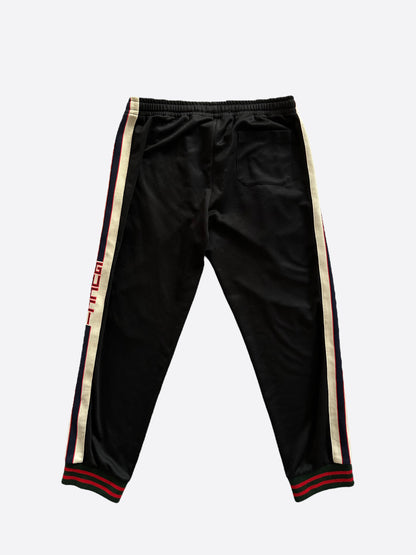 Gucci Black Logo Striped Trackpants