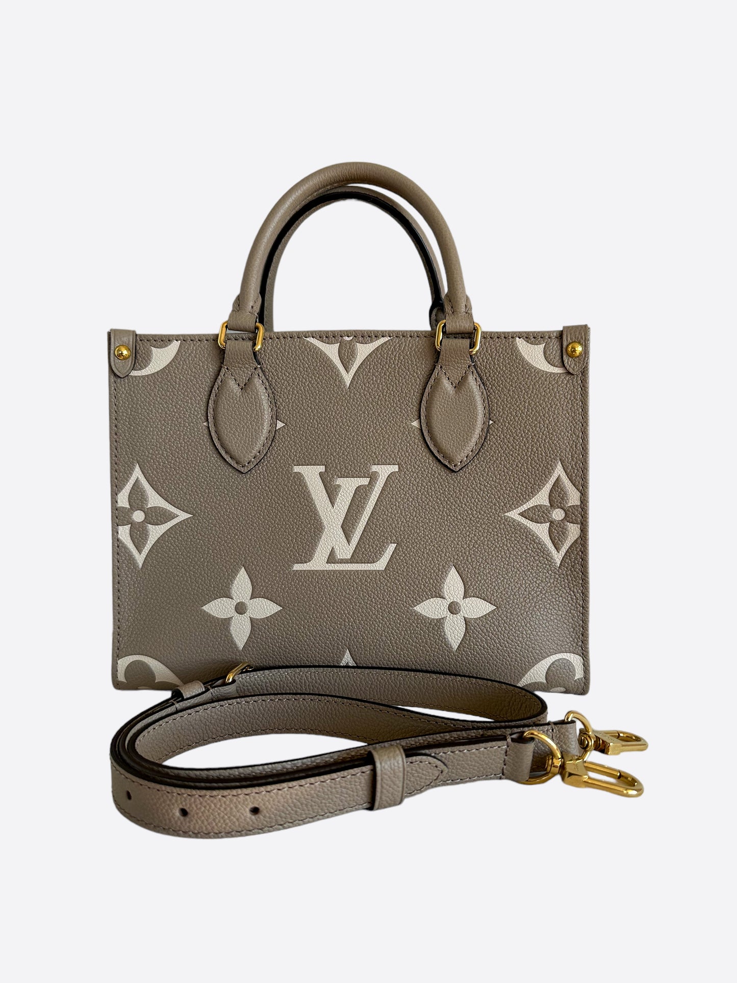 Louis Vuitton OnTheGo MM in Cream and Dove monogram