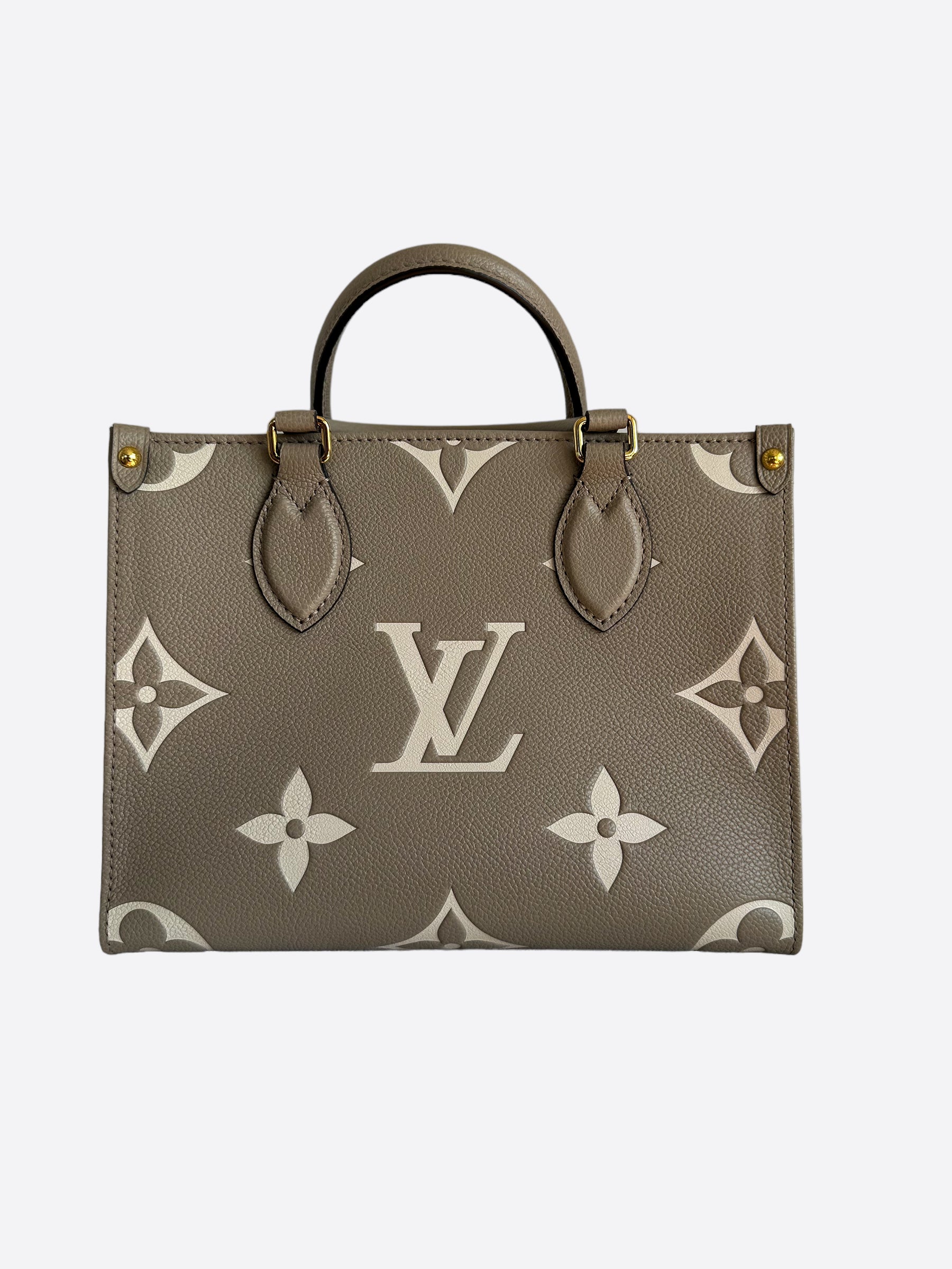 Louis Vuitton Cream & Beige Monogram Empreinte V Tote MM