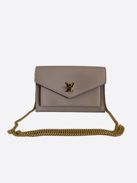 Louis Vuitton MyLockMe Chain Pochette Greige Beige