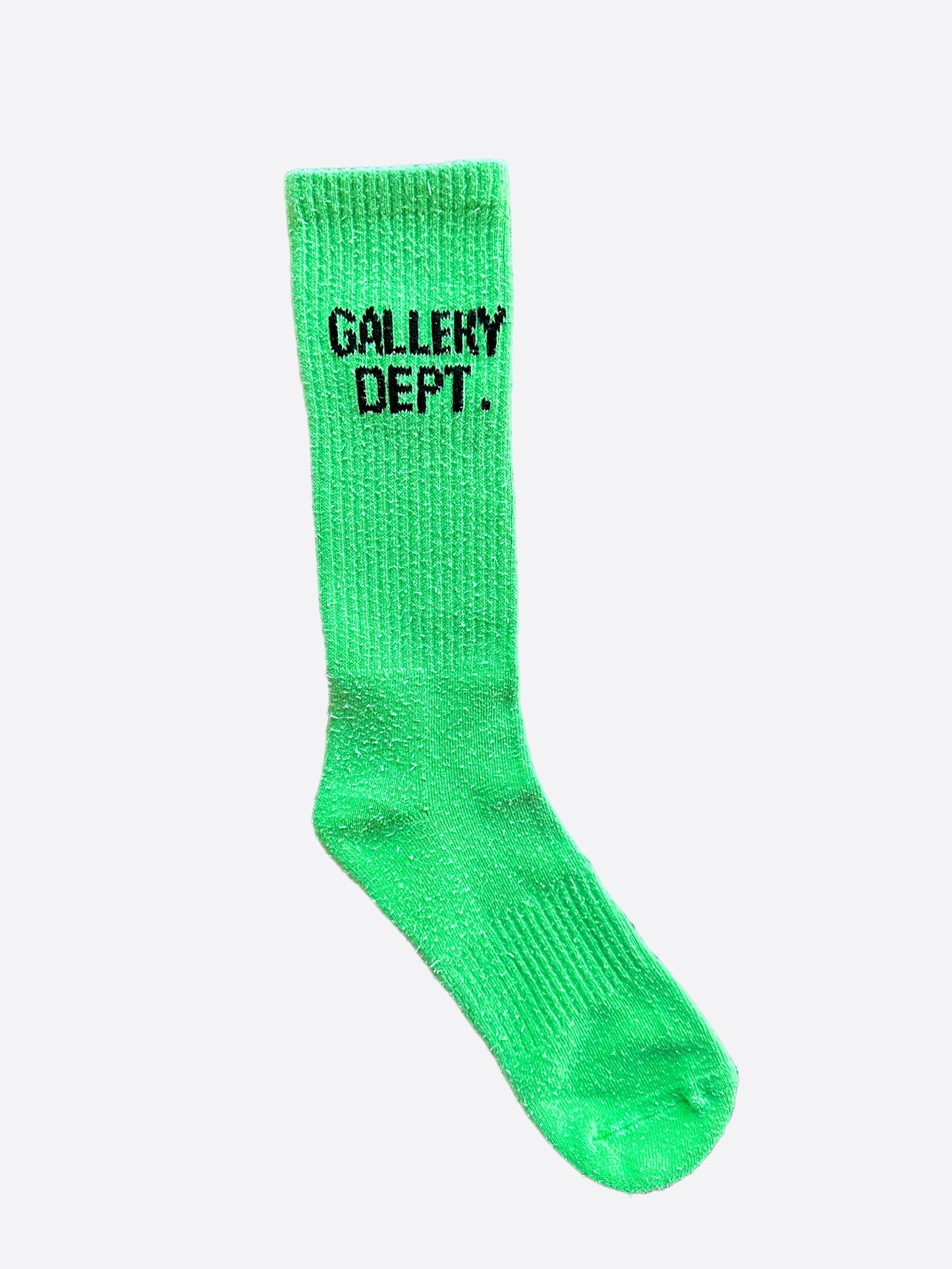 Gallery Dept Green & Black Logo Socks