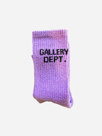 Gallery Dept Purple & Black Logo Socks