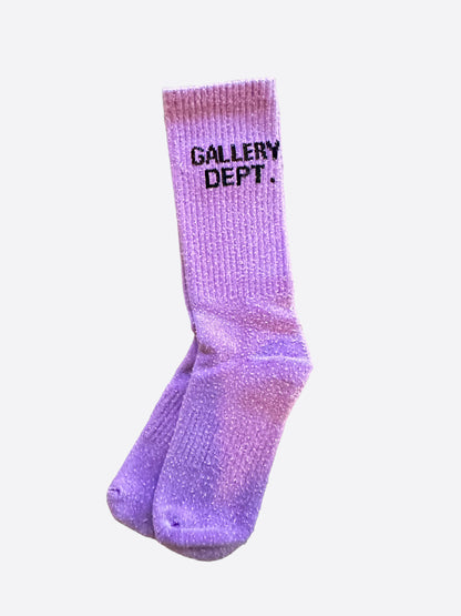 Gallery Dept Purple & Black Logo Socks