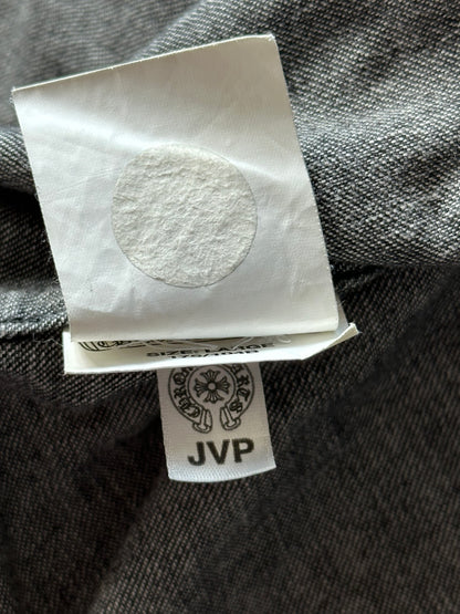 Chrome Hearts Black & White Cross Patch Denim Shirt