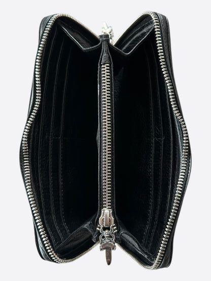 Chrome Hearts  Black Fleur Patch Wallet