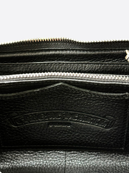 Chrome Hearts  Black Fleur Patch Wallet