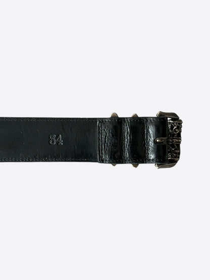 Chrome Hearts Black & Silver Roller Belt