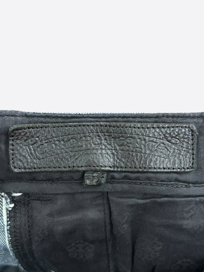 Chrome Hearts Blue & Multicolor Cross Patch Carpenter Jeans