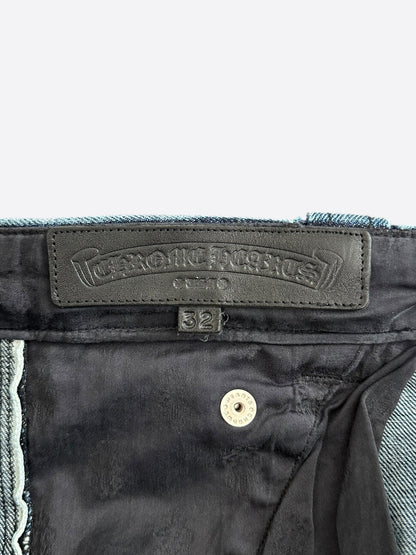 Chrome Hearts Blue & Multicolor Cross Patch Carpenter Shorts