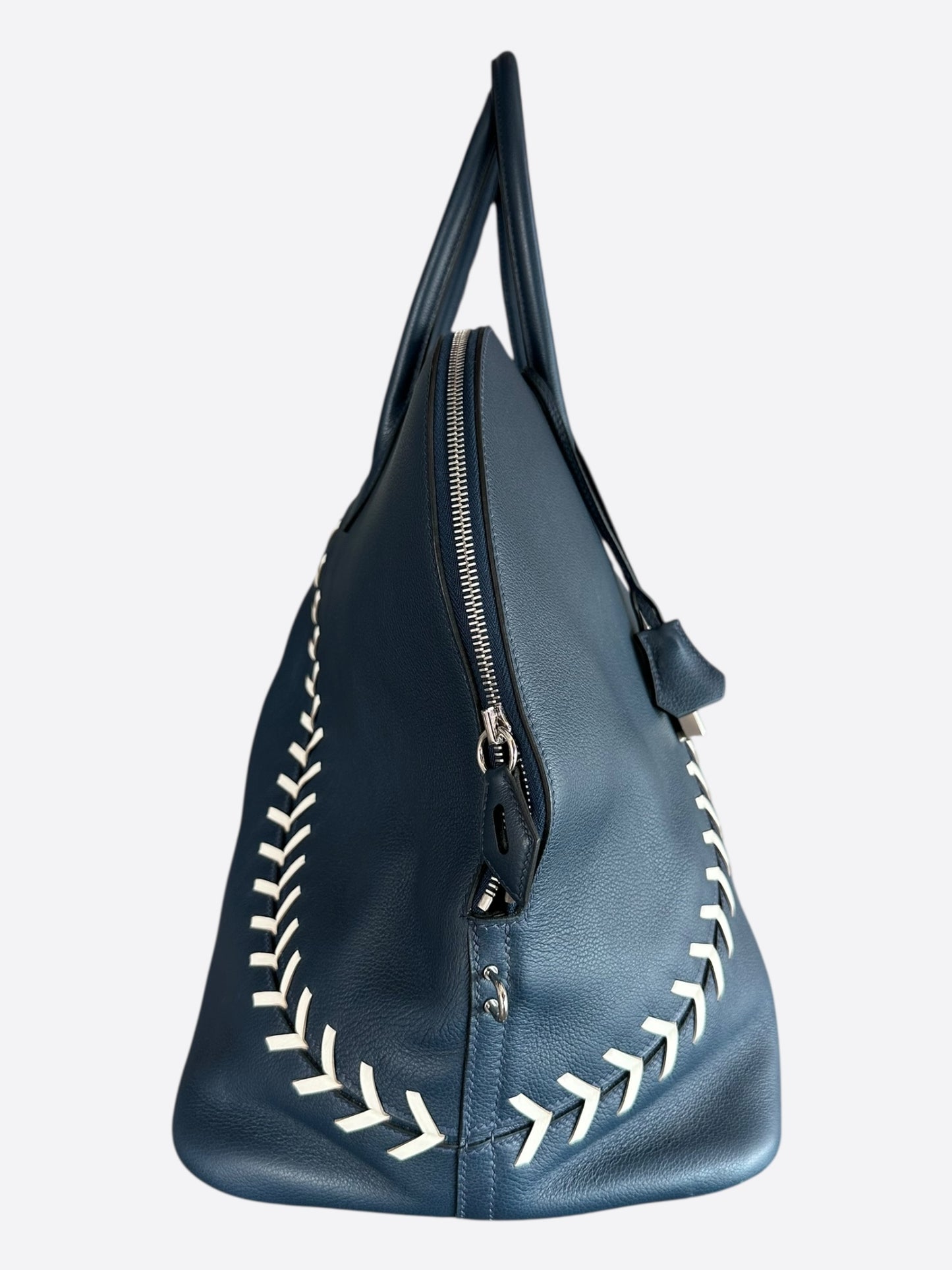 Hermes Blue Togo Baseball Bolide 45