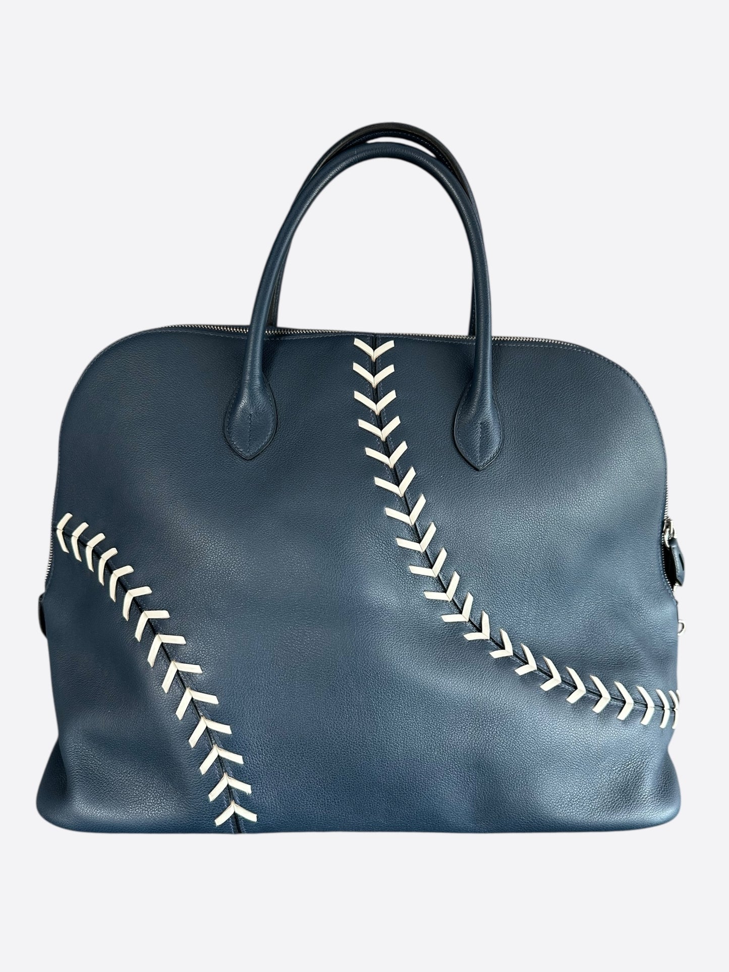 Hermes Blue Togo Baseball Bolide 45