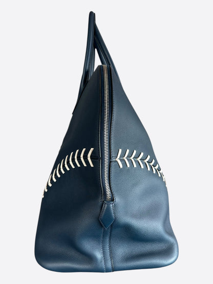 Hermes Blue Togo Baseball Bolide 45