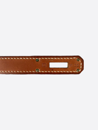 Hermes Brown Swift & Canvas Retourne Kelly 35