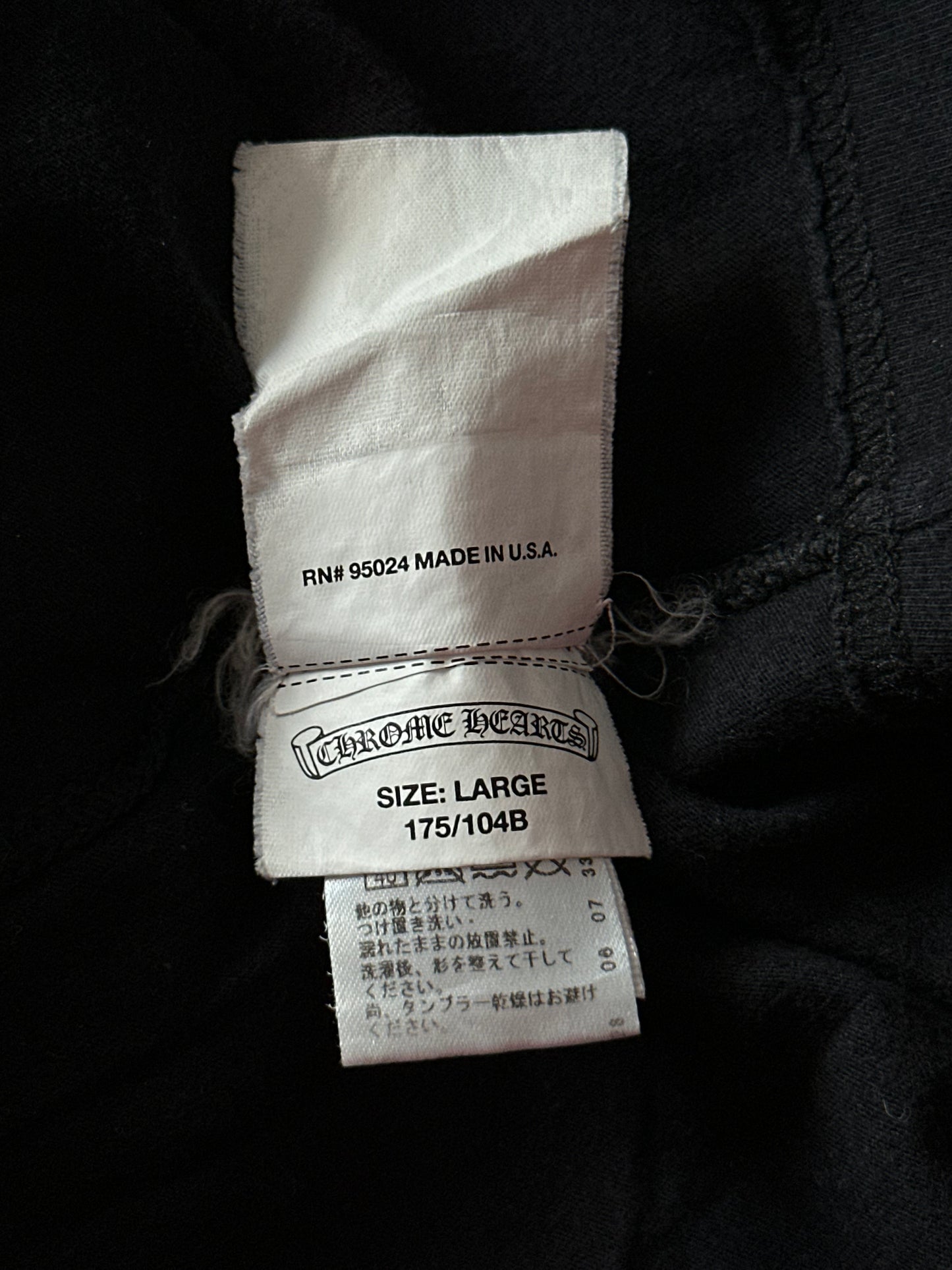 Chrome Hearts Black & White Tokyo Exclusive Eyechart T-Shirt