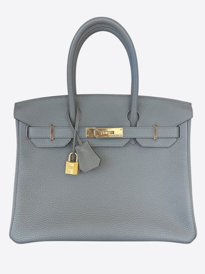 Hermes Gris Misty Togo & Gold Hardware Birkin 30
