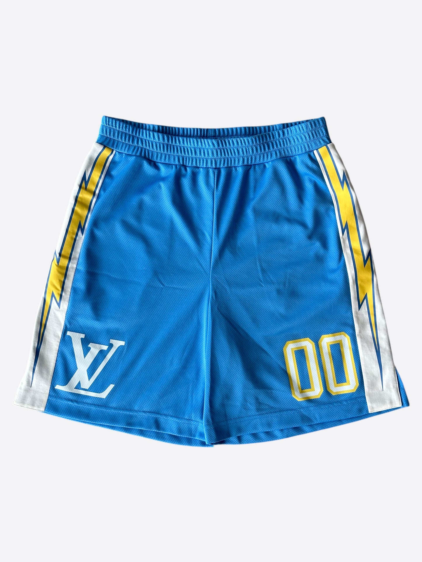 Louis Vuitton Blue Lightning Logo Shorts