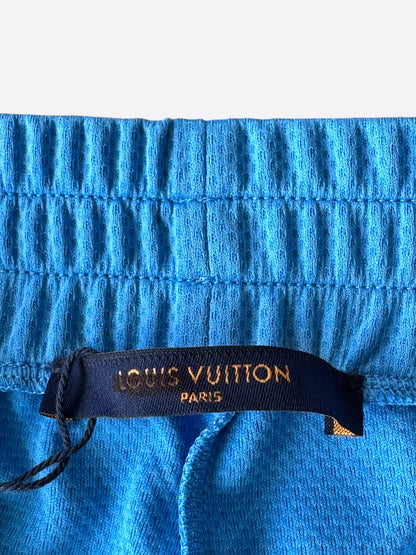 Louis Vuitton Blue Lightning Logo Shorts