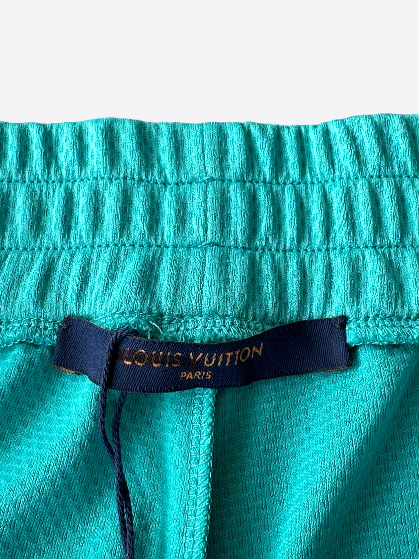 Louis Vuitton Turquoise Lightning Logo Shorts