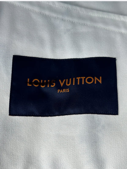 Louis Vuitton Blue Bandana Mixed Leather Jacket