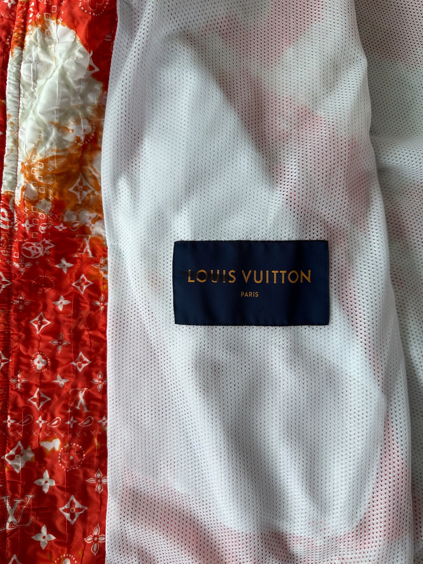 Louis Vuitton Orange Bleached Bandana Monogram Jacket