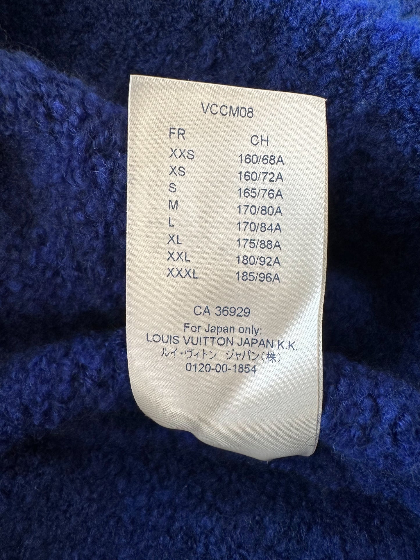 Louis Vuitton Blue & White Logo Wool Sweater