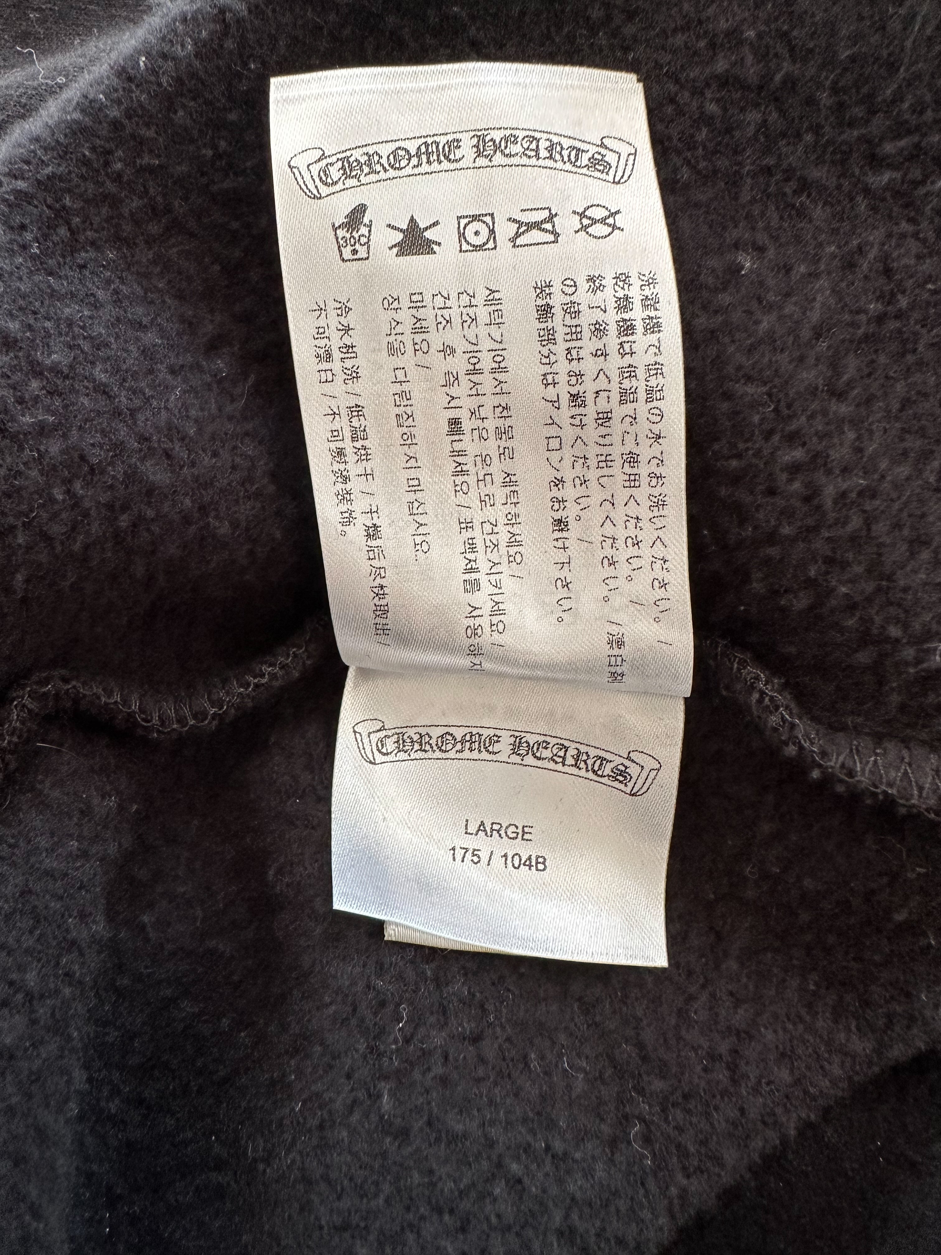 Chrome hearts discount black cross hoodie