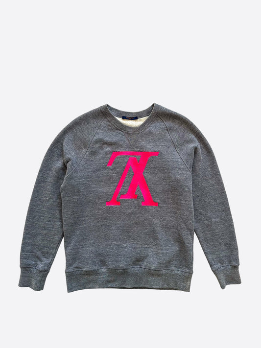 Louis Vuitton Grey & Pink Upside Down Sweater