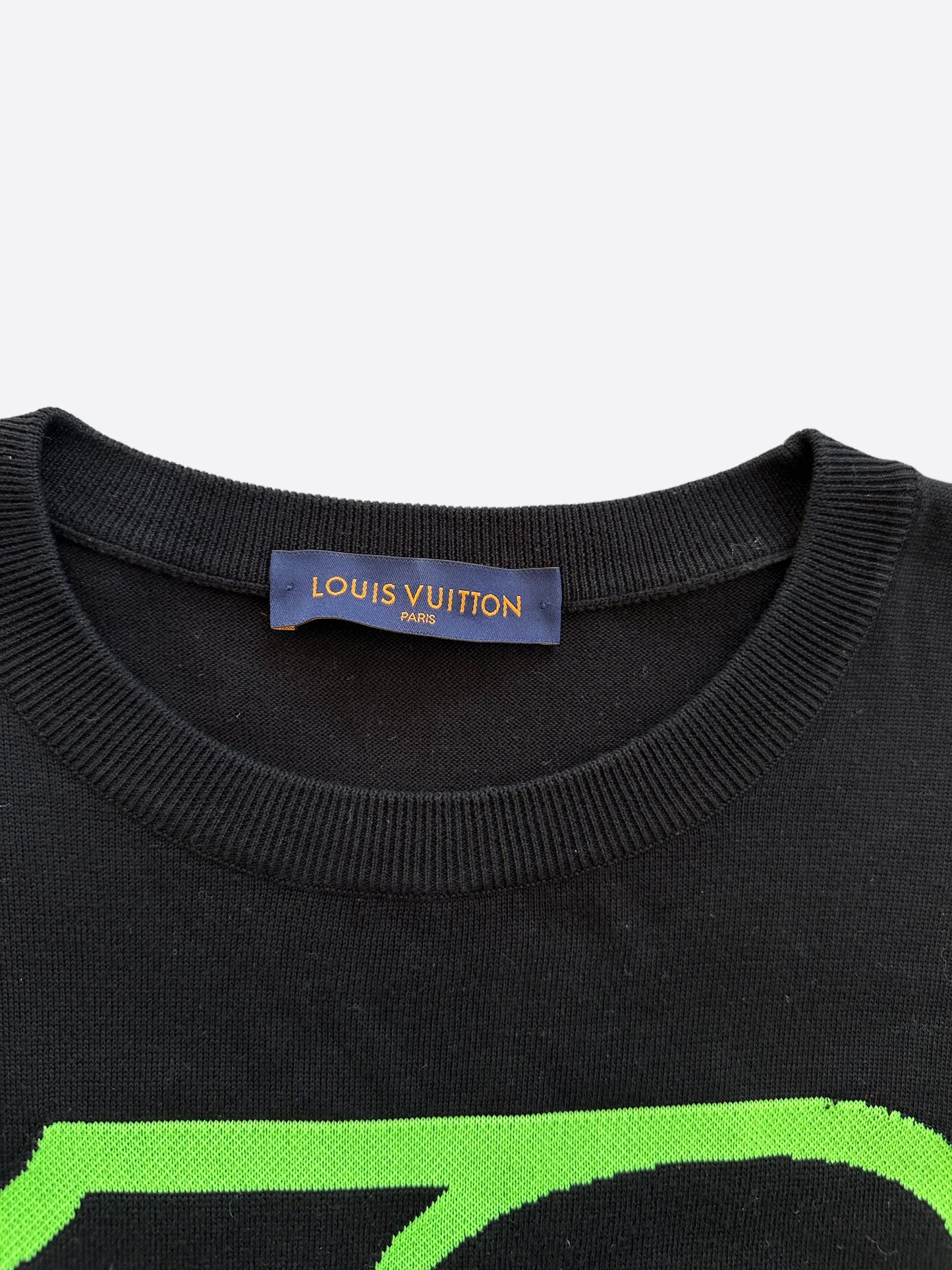 Louis Vuitton Black & Neon Green '1854' T-Shirt
