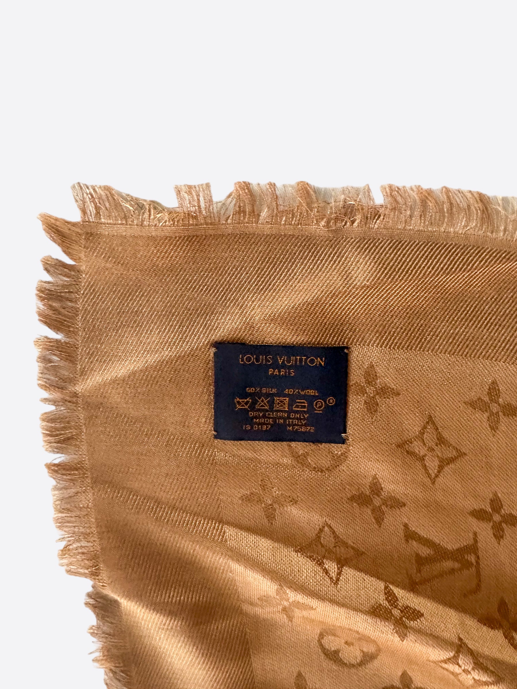 Louis Vuitton Caramel Monogram Blanket Shawl – Savonches