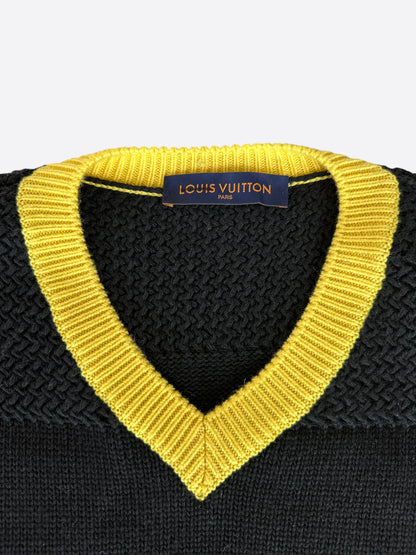 Louis Vuitton Black & Yellow Knit Jersey