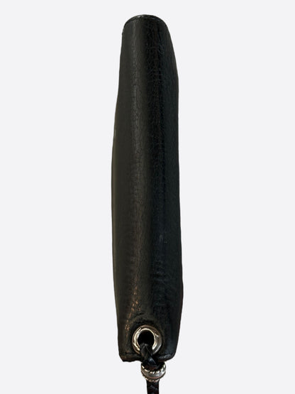 Chrome Hearts Black Leather Bolo Cord Wallet