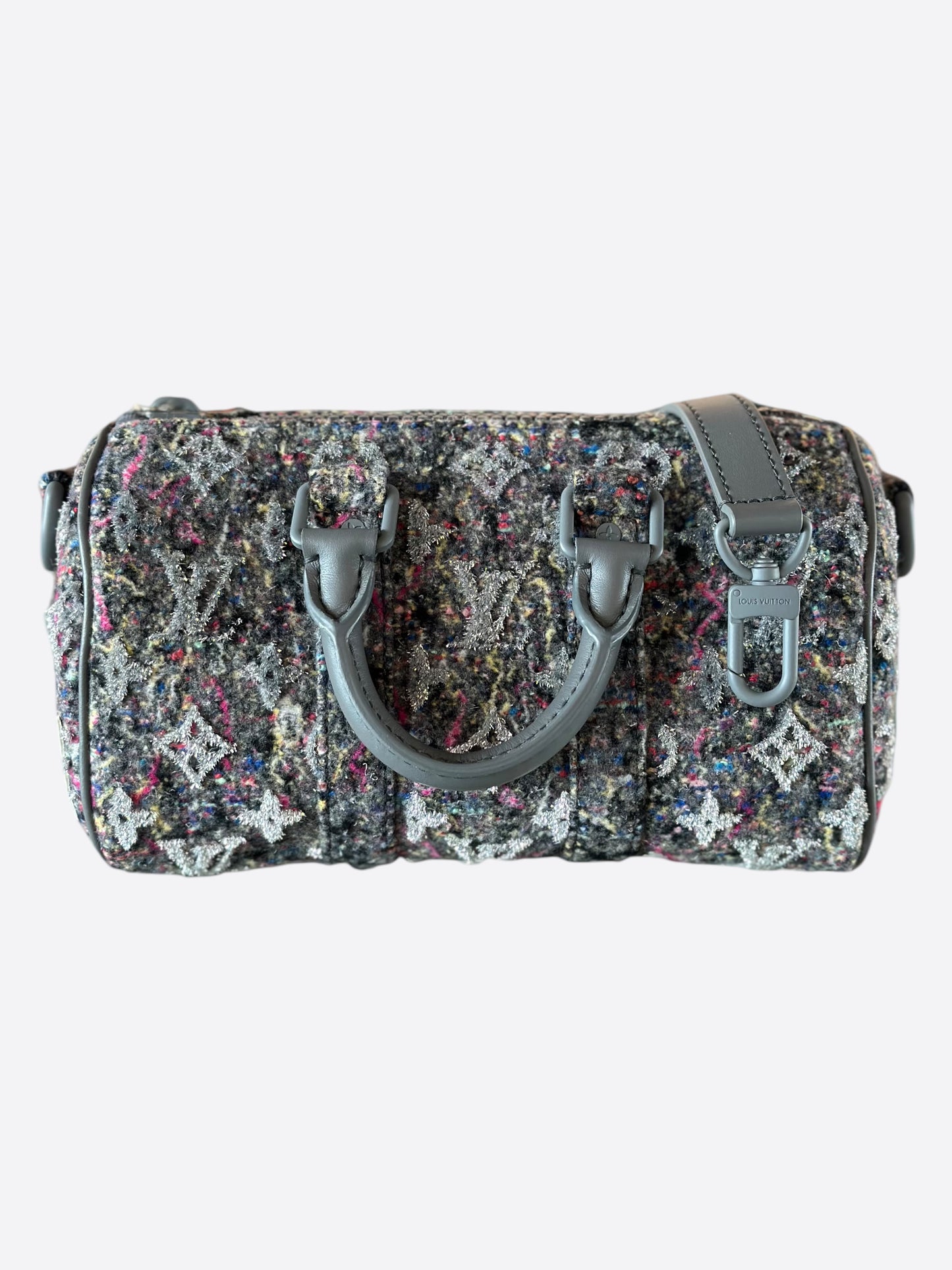 Louis Vuitton Grey & White Monogram Recycle Keepall XS