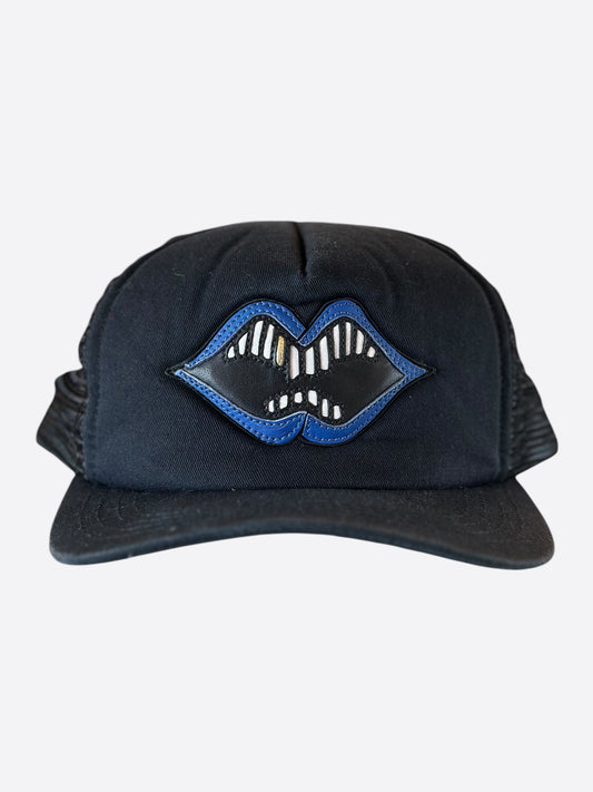 Chrome Hearts Matty Boy Black & Blue Chomper Trucker Hat