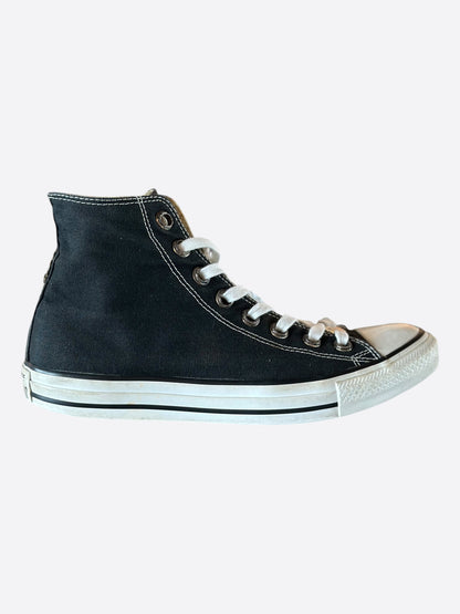 Chrome Hearts Black & White Star Patch High Top Converse