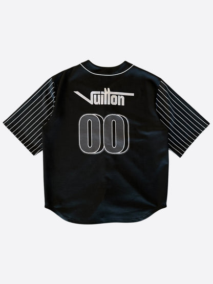 Louis Vuitton Black & White Graphic Baseball Jersey