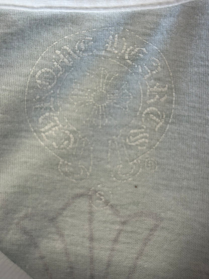 Chrome Hearts White & Black Cemetery Cross Logo T-Shirt
