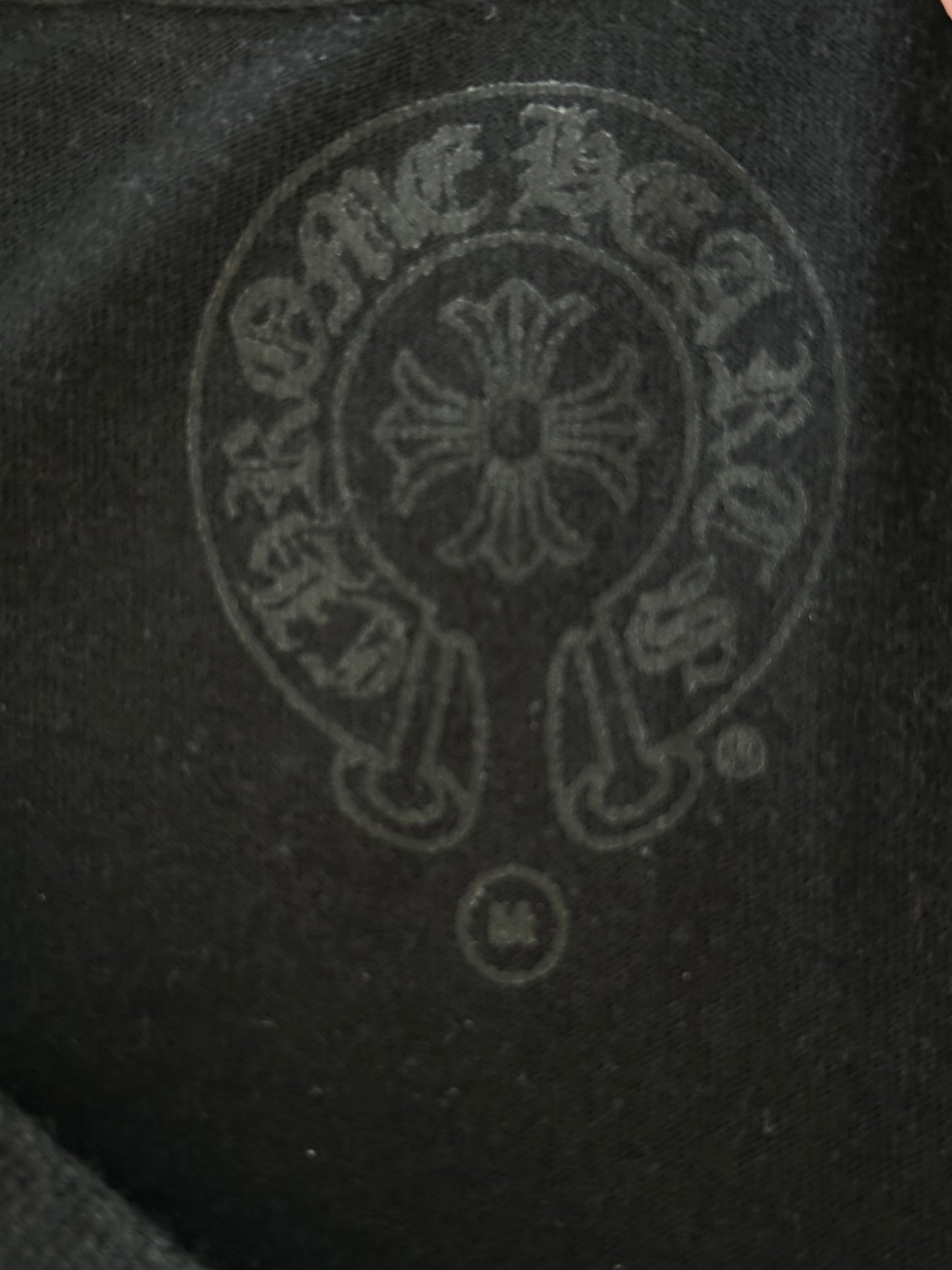 Chrome Hearts Black & Red Horseshoe Logo T-Shirt