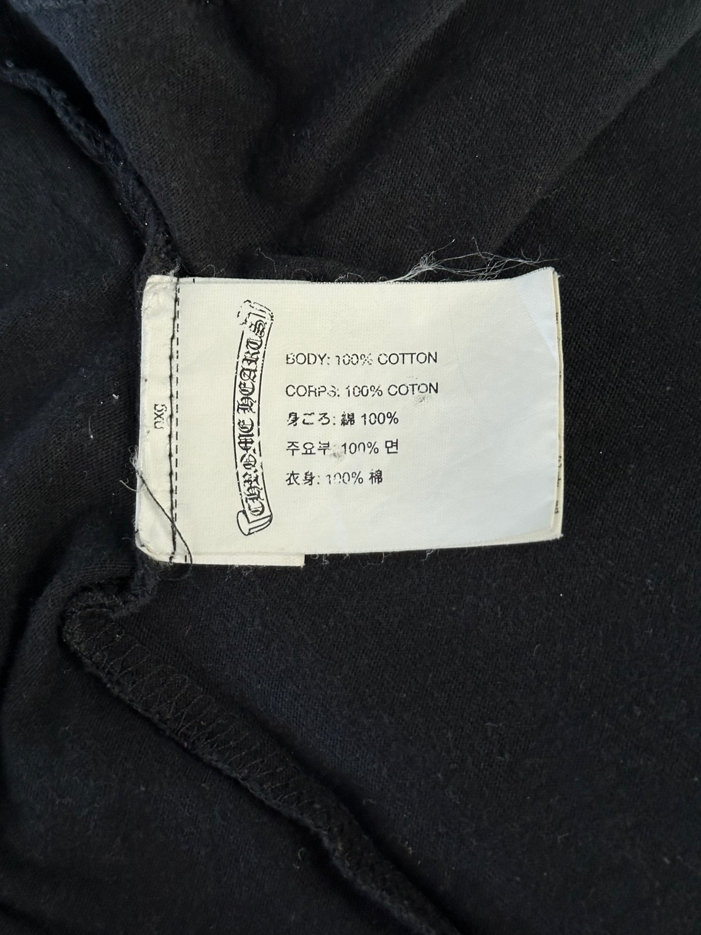 Chrome Hearts Black & Red Horseshoe Logo T-Shirt