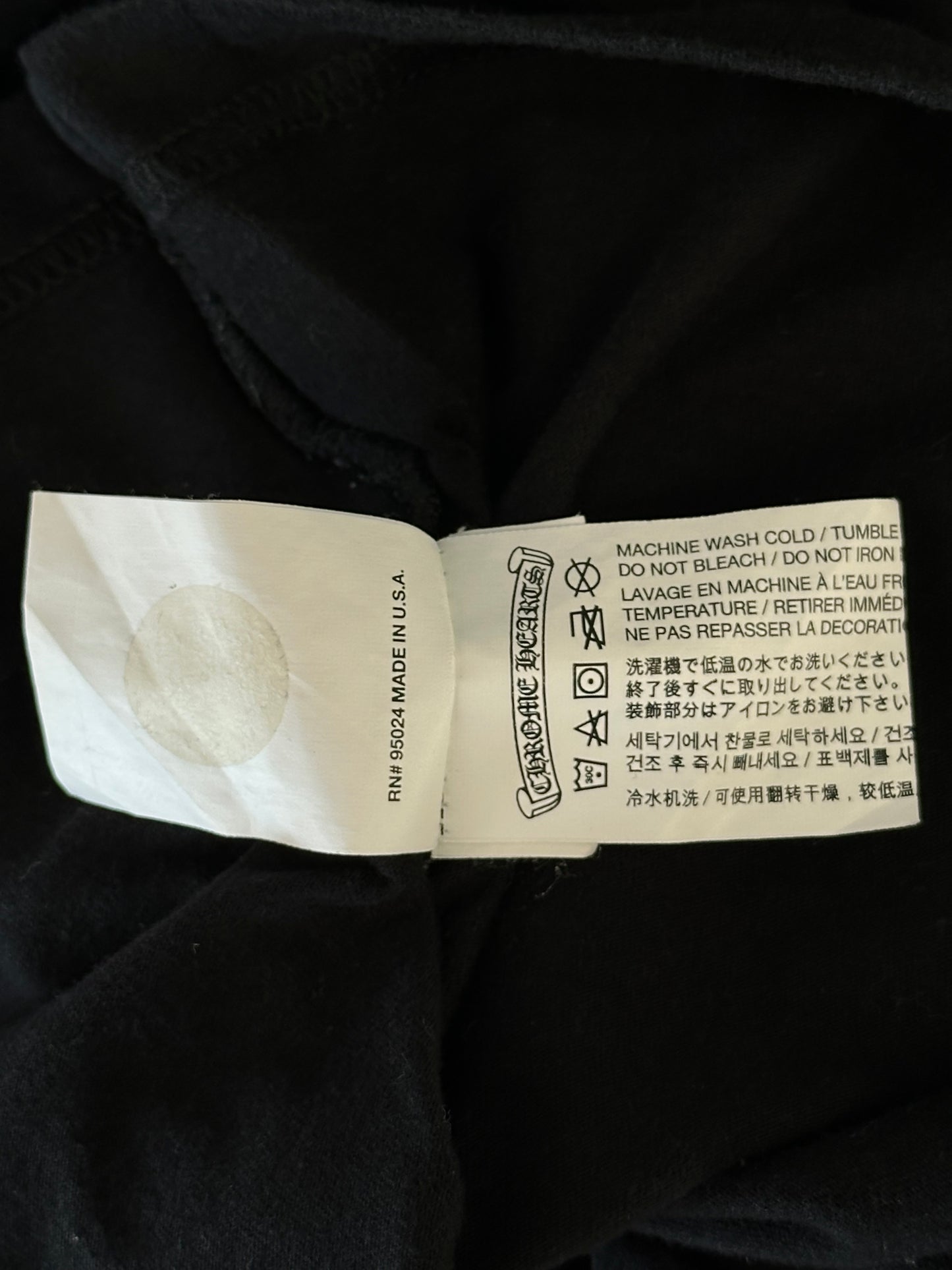 Chrome Hearts Black & White Stars Logo T-Shirt