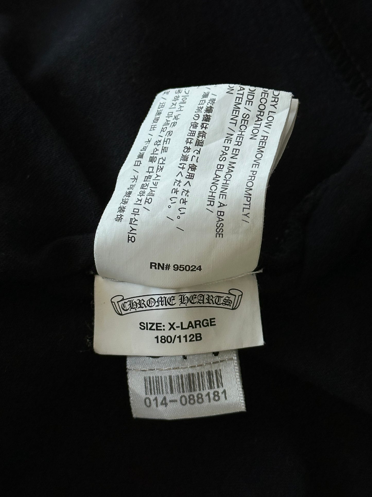 Chrome Hearts Black & White Stars Logo T-Shirt