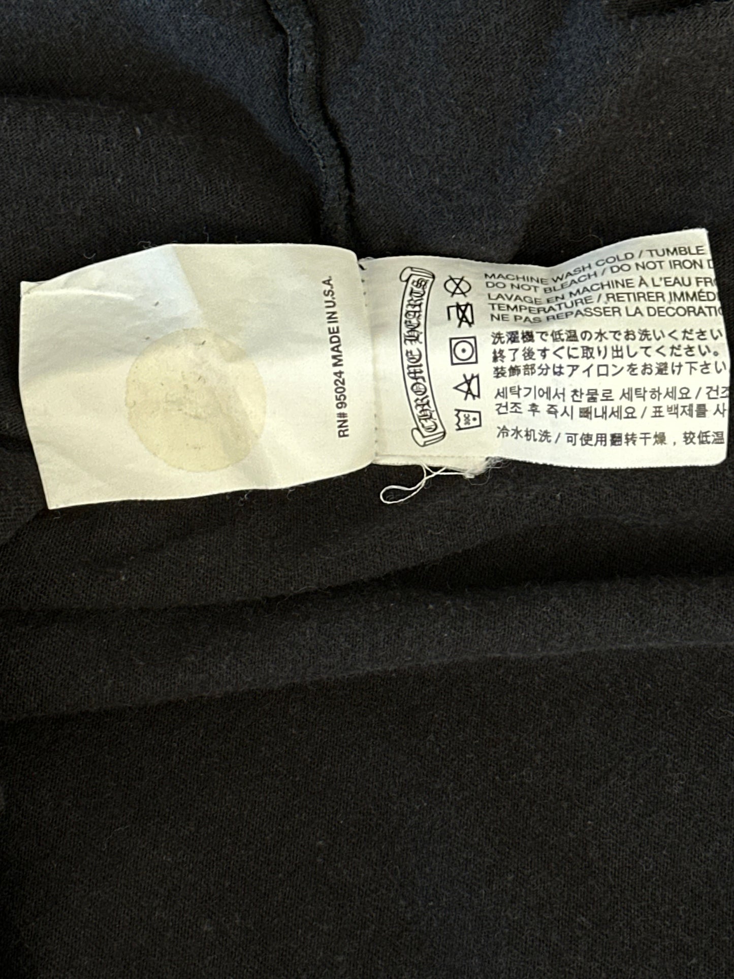 Chrome Hearts Black & White Cross Logo T-Shirt