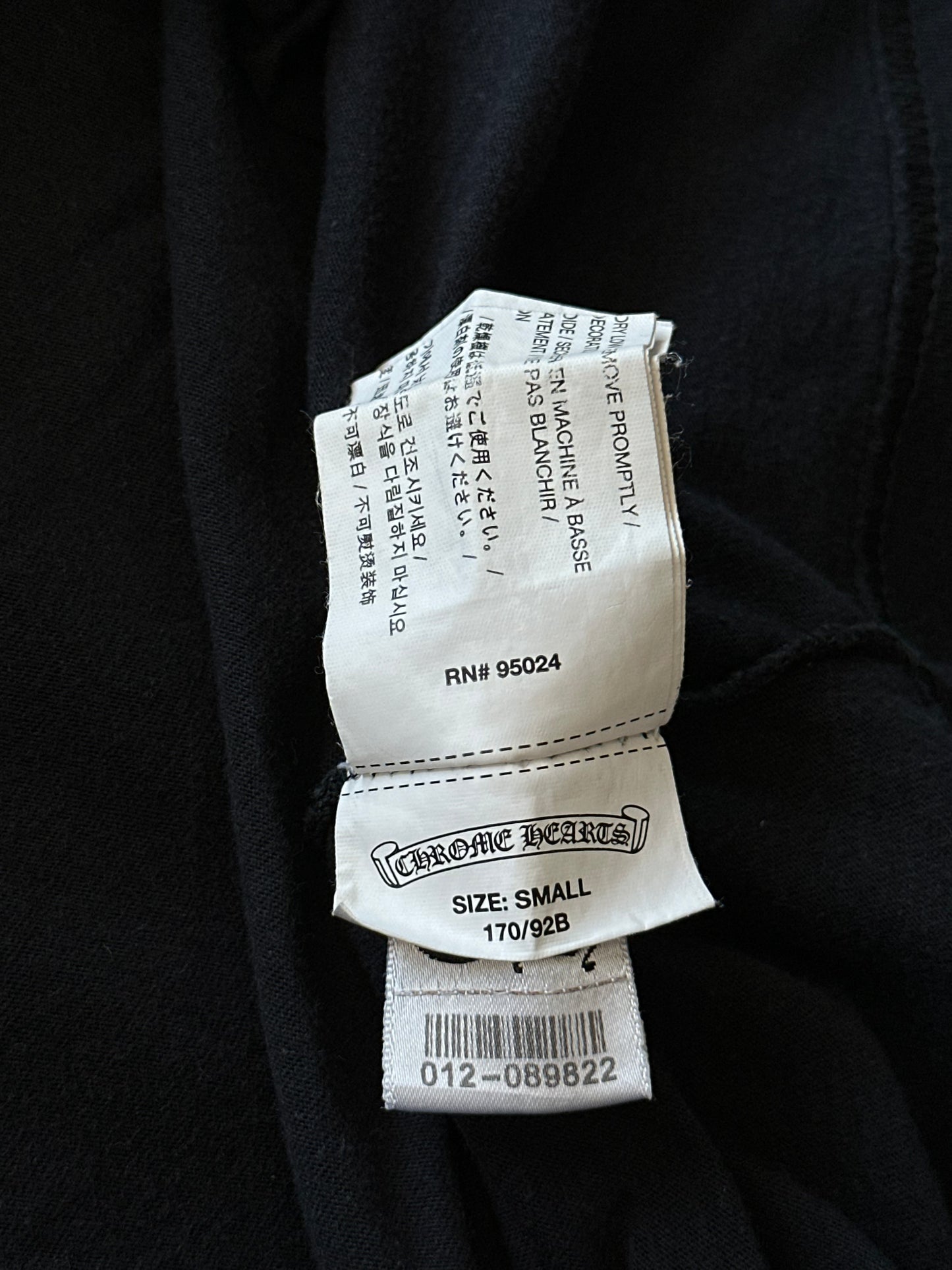 Chrome Hearts Black & White Cemetery Cross Logo T-Shirt